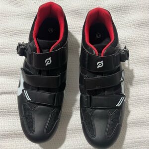 Peloton Black Cycling Shoes with Red Accents - Size 47 (US MENS 13/14)